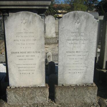 REITSTEIN Joseph &amp; Chana Rose -1949