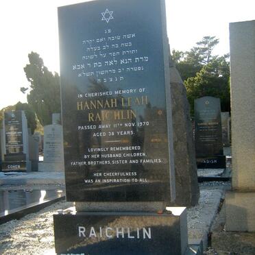 RAICHLIN Hannah Leah -1970