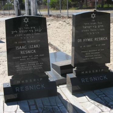 RESNICK Isaac -1982 :: RESNICK Hymie 1923-1981