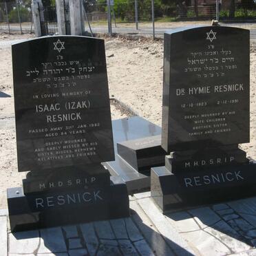 RESNICK Isaac -1982 :: RESNICK Hymie 1923-1981