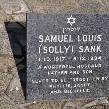 SANK Samuel Louis 1917-1994