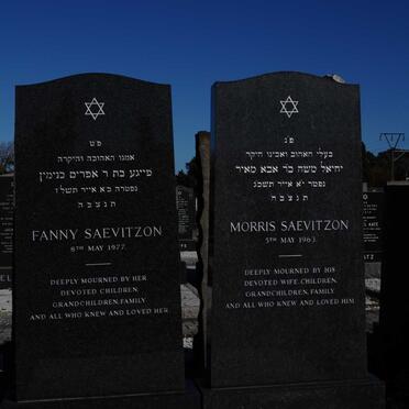 SAEVITZON Morris -1963 &amp; Fanny -1977
