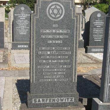 SARFENOWITZ Louis -1952