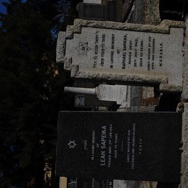 SAPEIKA Raphael -1943 &amp; Leah -1964