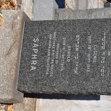 SAPHRA Arnold -1952 &amp; Eugenia -1952