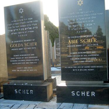 SCHER Abie -1978 &amp; Golda -1970