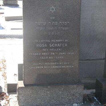 SCHAFER Rosa nee HELLER -1958