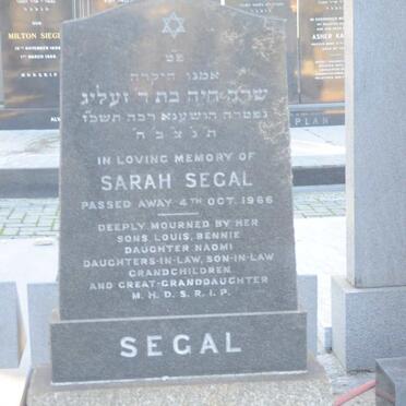 SEGAL Sarah -1966