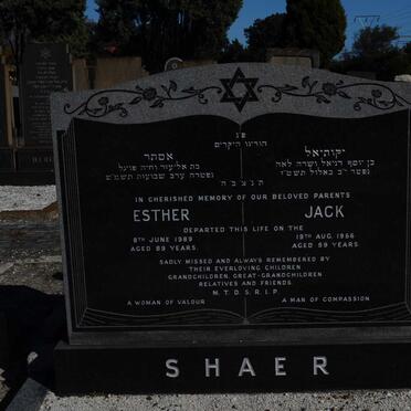 SHAER Jack -1956 &amp; Esther -1989