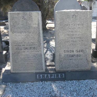 SHAPIRO Simon 1912-1954 &amp; Ada -1984