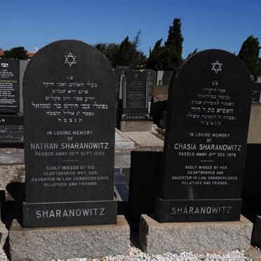 SHARANOWITZ Nathan -1965 &amp; Chasia -1976