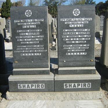 SHAPIRO Solomon -1949 &amp; Riva -1968