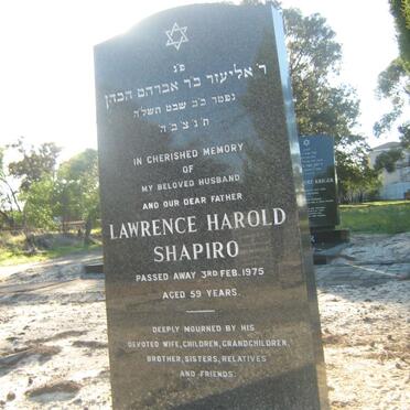 SHAPIRO Lawrence Harold -1975