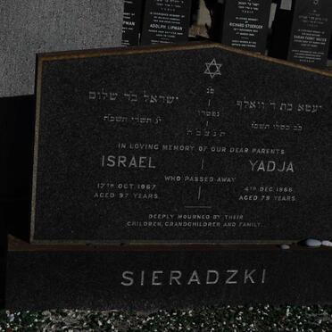 SIERADZKI Israel -1967 &amp; Yadja -1966