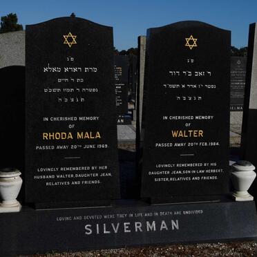 SILVERMAN Walter -1984 &amp; Rhoda Mala -1969