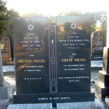 SIEGEL Milton 1898-1966 &amp; Grete 1909-1990