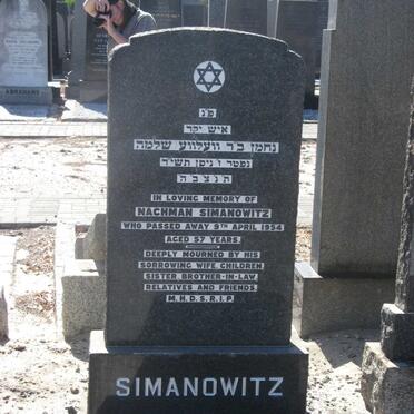 SIMANOWITZ Nachman -1954