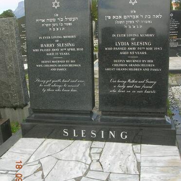 SLESING Harry -1958 &amp; Lydia -1983