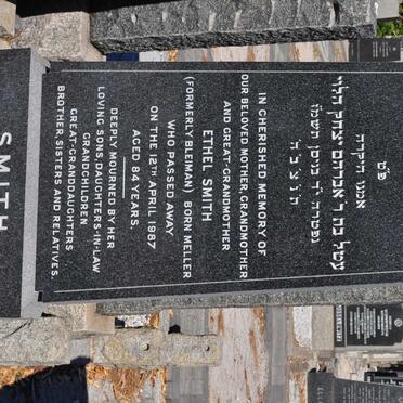 SMITH Ethel formerly BLEIMAN nee MELLER -1987