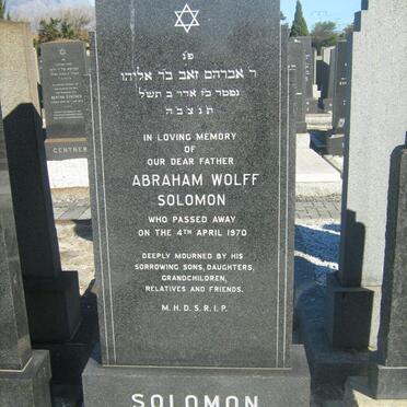 SOLOMON Abraham Wolff -1970