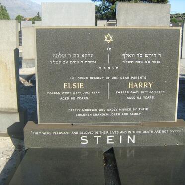 STEIN Harry -1974 &amp; Elsie -1974