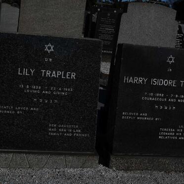 TRAPLER Harry Isidore 1892-1969 &amp; Lily 1898-1983