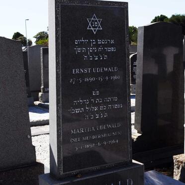 UDEWALD Ernst 1890-1960 &amp; Martha MENDERSHAUSEN 1892-1964