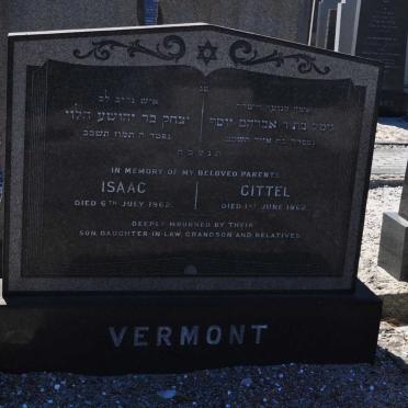 VERMONT Isaac -1962 &amp; Gittel -1962