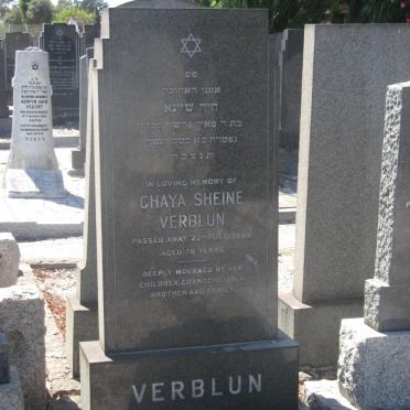 VERBLUN Chaya Sheine -1959