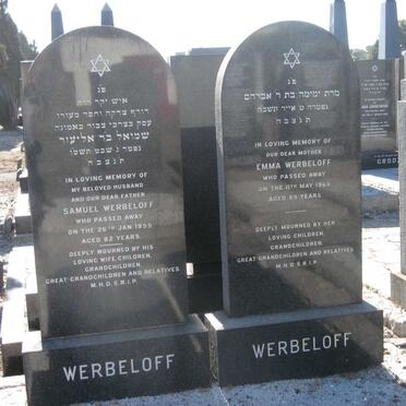 WERBELOFF Samuel -1955 &amp; Emma -1965