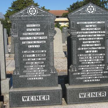 WEINER Hyman -1952 &amp; Betty -1954