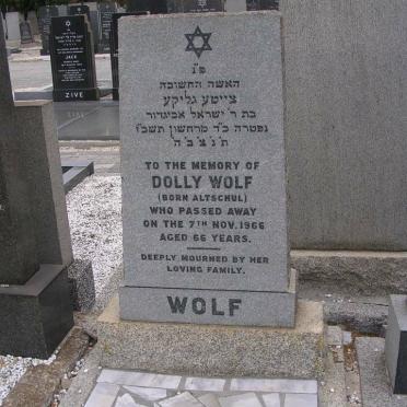 WOLF Dolly nee ALTSHUL -1966