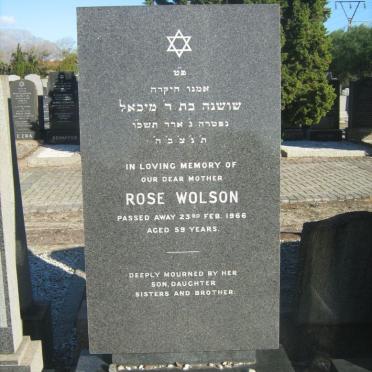 WOLSON Rose -1966