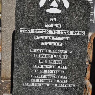 WEINREICH Edward Laurie -1951
