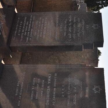 WEINBERG Reuben -1953 &amp; Emma -1964