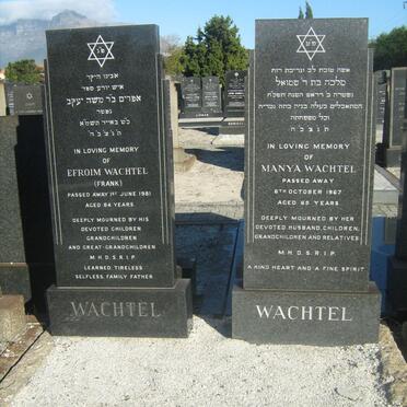 WACHTEL Efroim -1981 &amp; Manya -1967