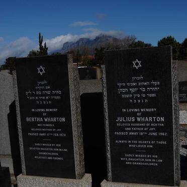 WHARTON Julius -1962 &amp; Bertha FEINHOLS -1970