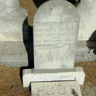 FOOT August K.F. 1870-1933 &amp; Wilhelmine A.D. RAUTMANN 1878-? :: FOOT Jenni W.J. 1906-1908