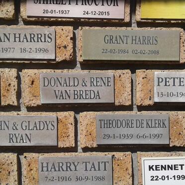 HARRIS :: ARMSTRONG :: VAN BREDA :: KALT :: RYAN :: DE KLERK