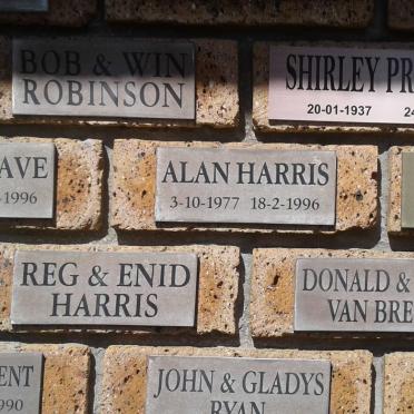 ROBINSON Bob &amp; Win :: PROCTOR Shirley 1937-2015 :: HARRIS Alan 1977-1996 :: HARRIS Grant 1984-2008 :: HARRIS Reg &amp; Enid