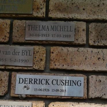 MITCHELL Thelma 1915-1989 :: CUSHING Derrick 1926-2015