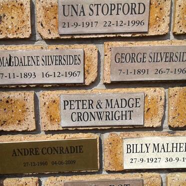 STOPFORD Una 1917-1996 :: SILVERSIDES George 1891-1969 :: CRONWRIGHT Peter &amp; Madge