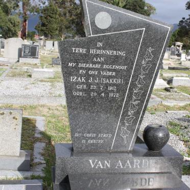 AARDE Izak J.J., van 1912-1972
