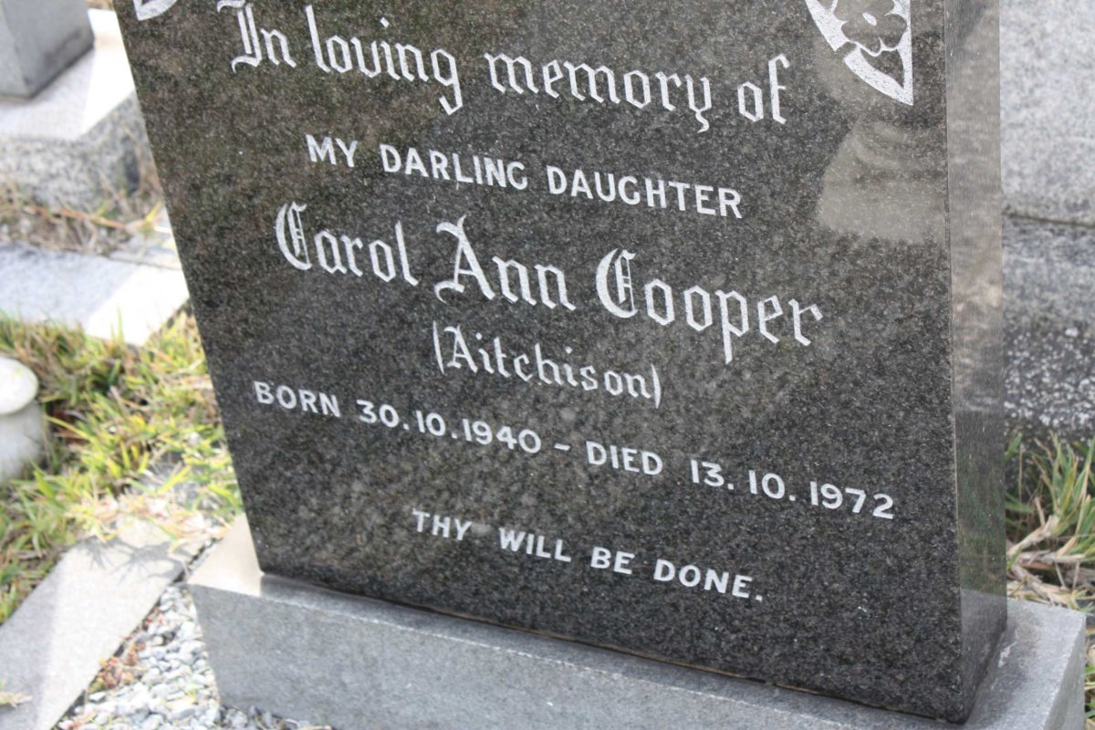 COOPER Carol Ann nee AITCHISON 1940-1972