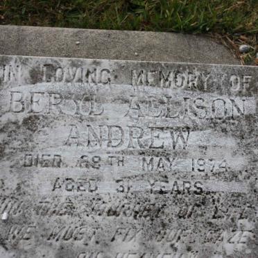 ANDREW Beryl Allison -1974