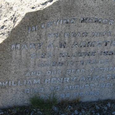 ARMSTRONG William Henry -1961 &amp; Mary A.H. -1955