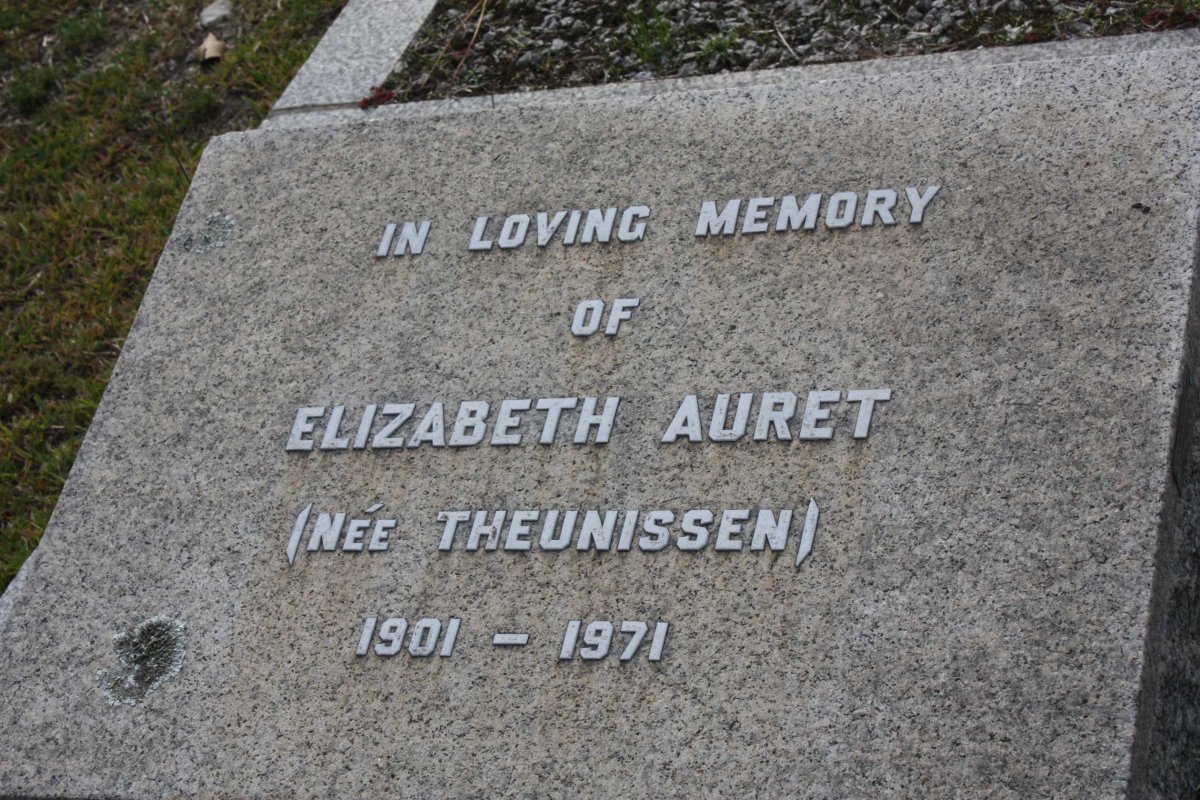 AURET Elizabeth nee THEUNISSEN 1901-1971