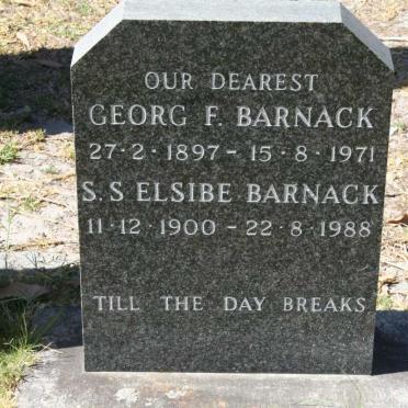 BARNACK Georg F. 1897-1971 &amp; S.S. Elsibe 1900-1988