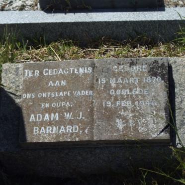 BARNARD Adam W.J. 1870-1946