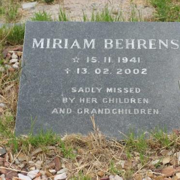 BEHRENS Miriam 1941-2002